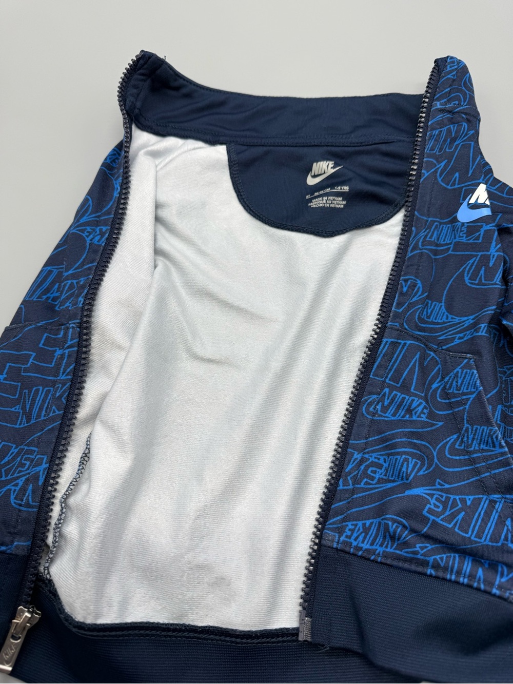 Nike Kids Navy and Royal Blue Logo Puffer Jacket - Picture 9 of 10